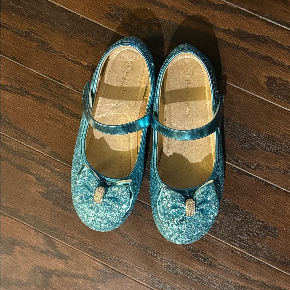 Blue Glitter Kids Shoes